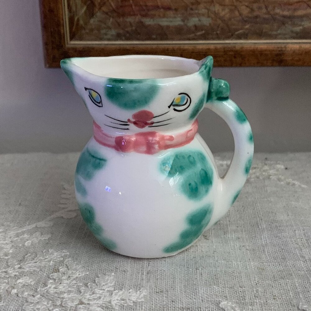 1950s Mid Century Modern Anthropomorphic Kitty Cat Milk/Cream Pitcher/Creamer